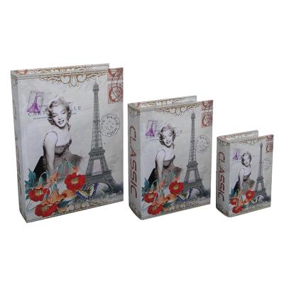 China Marilyn Monroe Design Antique Book Box Handmade, Gift Book Box, Wooden Book Box for sale