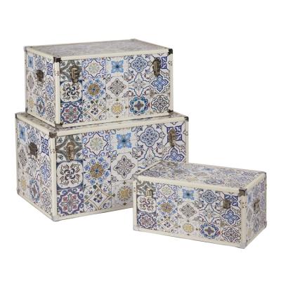 China Vintage Sustainable Home Large Decorative Wooden Storage Trunk Box for sale