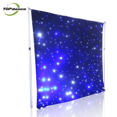 China Remote Control Swap with Multicolor Fabric Sky Backdrop Wedding Church Effects Pixel and Starlit Custom Christmas Party Led Star Curtain Lights for Wedding Events Decoration 'stage for sale