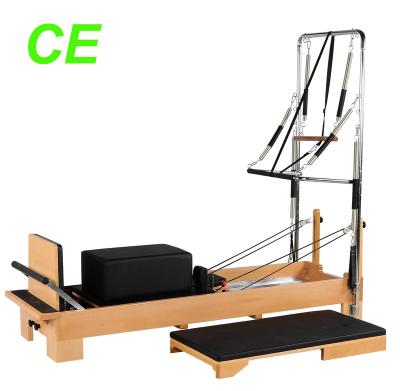 China A+beech wood and stainless steel new style 2021 a beech wood and stainless steel pilates reformer with half trapeze for sale