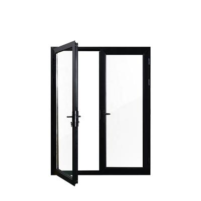 China NAIFU Exterior Aluminum Swing Doors Casement French Door Glass Double Panel  3D Model Design Te koop