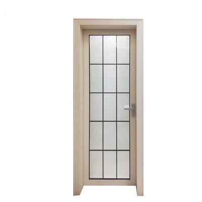 China House Toilet Waterproof Interior Aluminum Swing Door Frosted Glass Aluminium Bathroom Doors Te koop