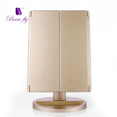 China USB rechargeable & High Quality Long Life Battery Led Light Mirror Led Light Make Up Mirror Usb Led Lighted Make Up Mirror for sale