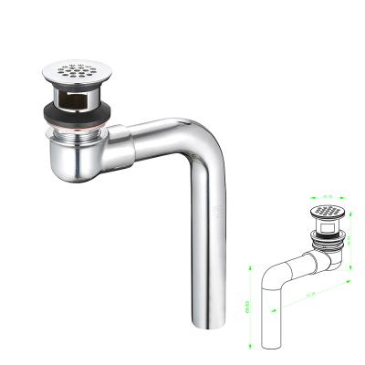 China Highly Durable Us Modern Style High End Sink Drain Water Elbow Pipe Around Basin Drain With Overflow For Basin for sale