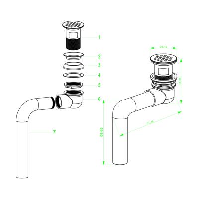 China Modern American Standard Bathroom Basin Water Elbow Polish Highly Durable No Clog Around Basin Drain for sale