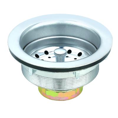 China Safty Rolled Edge cUPC American Standard 4.5 Inch Sink Basket Strainer Stainless Steel Kitchen Strainers for sale