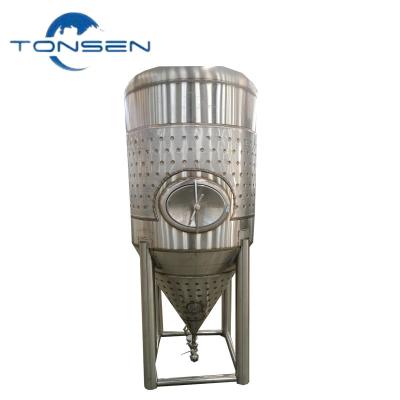 China Group Hotels Glycol Jacket Beer Fermentation Vessel 500l 1000l 1500l 2000l Isobaric Conical Fermenter Tank for sale