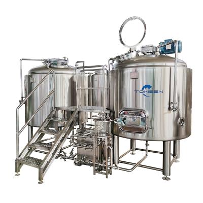 China Hotels 600 Liter Stainless Steel Beer Fermenting Turnkey Beer Brewery Equipment for sale