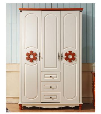 China Classic Countryside Style 3 Doors Clothes Cabinet Wardrobes for sale