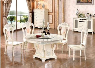 China High quality carving italian wooden round dining room table for sale