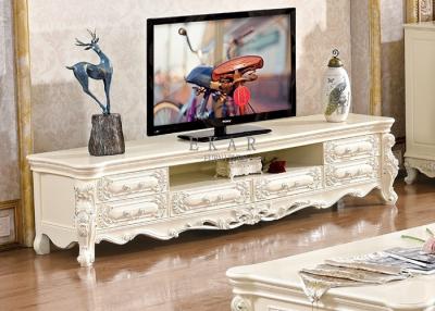 China Luxury White Wood TV Table Living Room TV stands for sale