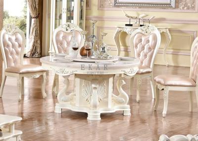 China dining room furniture wood round marble top dining table for sale