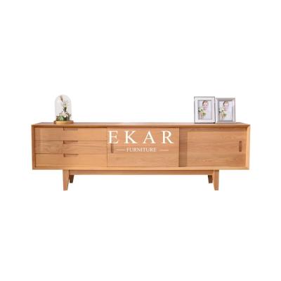 China New Model Oak Burlywood Modern Wooden Tv Furniture Tv Stand Pictures FL-B005-B for sale