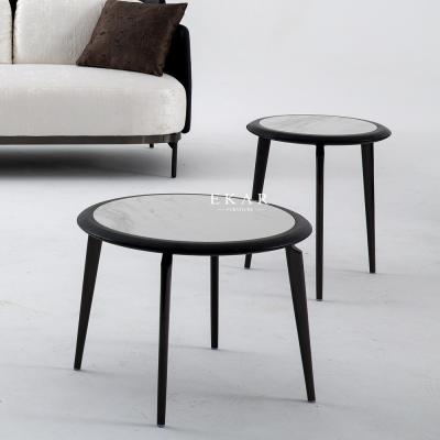 China Modern 3 Round Marble Coffee Table Set for sale