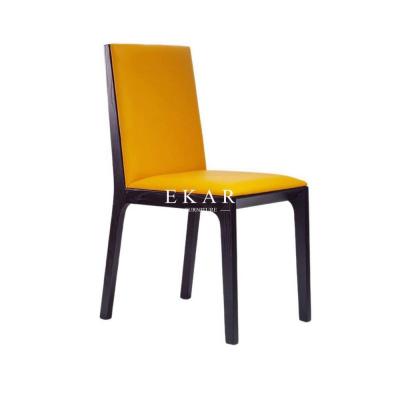 China Modern Upholstered Ash Wood Leather Dining Room Chair for sale