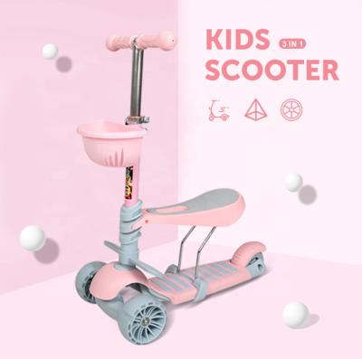 China Cheap Child China Factory 3 in 1 Multifunctional 3 Wheels Scooter Mini Baby Kids Children Scooter for sale