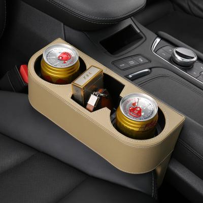 China Business/Leather Leather Phone Holder Car PU Cup Holder Side Seat Organizer Luxury Universal Storage Box for sale