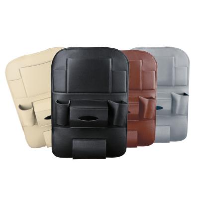 China Luxury Car Back Seat Storage Pockets Business / Kids Kick Mats Seat Back Cover Foldable for sale