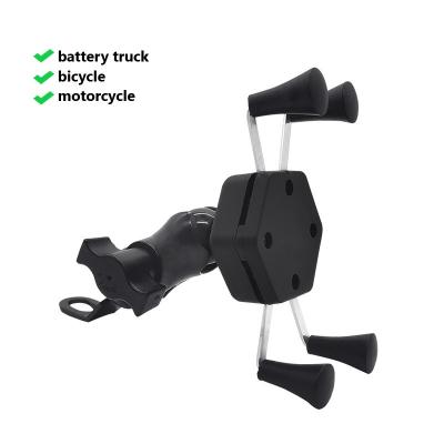 China Adjustable Motorcycle Phone Mount Motorcycle Phone Holder Rearview Mirror Smartphone Holder Mount Universal for sale