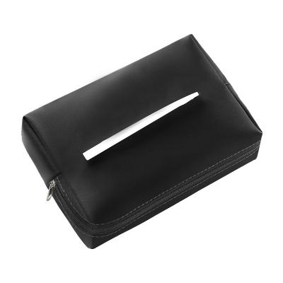 China Vintage Portable Cloth Napkin Holder Zipper Style Waterproof Undeformed Box / Bag Large Capacity for sale