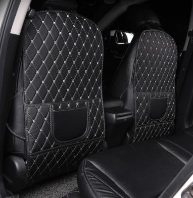 China Business/Luxury Car Kick Mat Car Backseat Organizer, Car Back Seat Protector with Phone Pocket Waterproof PU Leather for sale