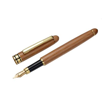 China Promotional Biodegradable Wooden Fountain Pen Box Set of Pen Luxury Wood Fountain Pen for sale