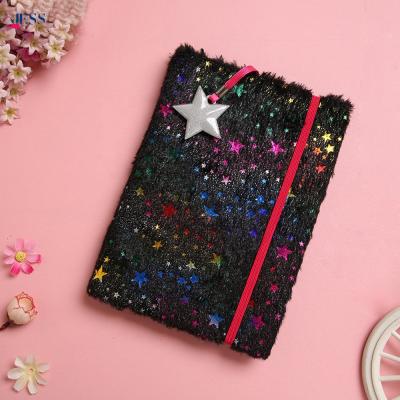 China Creative Hardcover Book A5 Gift Notebook For Holidays With Fluffy Plush Cover for sale