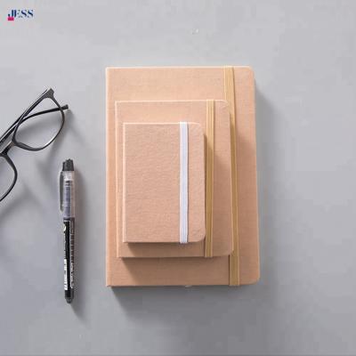 China Perfect Binding Paper A5 A6 A7 Canvas Textured Notebook With Elastic Band And Ribbon for sale