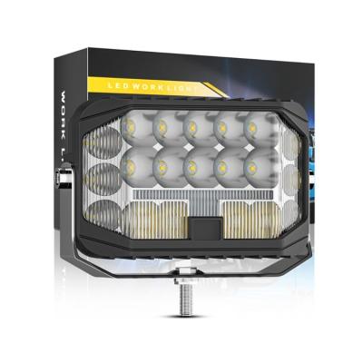 China SUV/ATV/Pickups/Ships/Trucks 5 Inch LED Work Light 180W Dual Colors Yellow White Combo 27LED Beam For Forklift Motorcycle Boat DC 9V-80V for sale