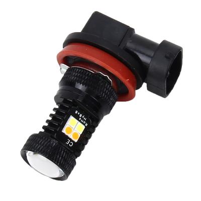 China 24V Led Brake/Stop/Tail/Headlight 16SMD12V Quality H8 H9 H11 3030 H8 H9 H11 3030 Emergency Parking Light Bulbs Cars Fog Light Super Bright for sale