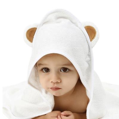 China 100% Kids Bath Towels QUICK DRY Bamboo Fiber Hooded Baby Bath Towel Animal Pattern for sale