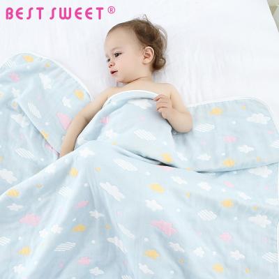 China Anti-pilling 100% Cotton 6 Layers Baby Blanket Gauze Towel for sale