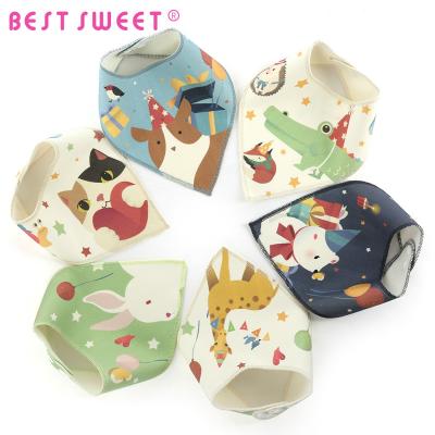 China Manufacturer Custom High Quality Antibacterial Muslin Boy Sublimation Drool Best Cotton Organic Baby Bib for sale