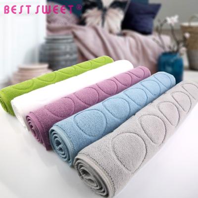 China Washable Soft Cotton Bedroom Bath Cover Anti-Slip 100% Terry Bath Mat for sale