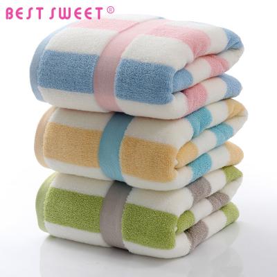 China Eco-friendly And Super Soft Dobby 100 Cotton Stripe Bath Towel From China Manufacturer for sale