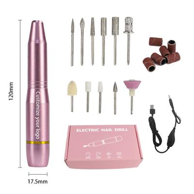 China Portable Brushless Nail Art Beauty Manicure Cordless Pedicure Set Recharg Motor Electric Nail Drill Machine for sale