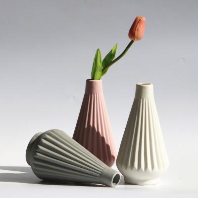 China Factory small color clay origami ceramic vase Nordic minimalist hot selling table home decor for sale