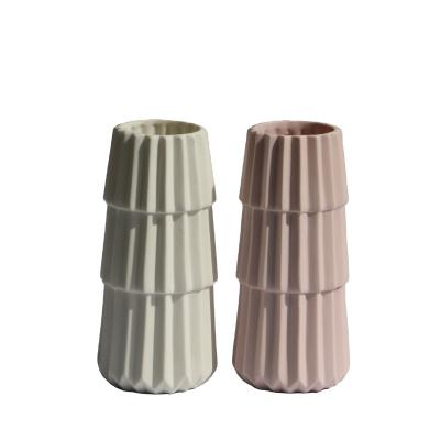 China Minimalist colorful clay flower vase matte nordic modern vase small for home decor for sale