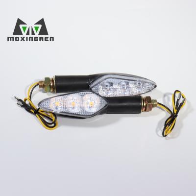 China Riding Protect Universal High Bright Quality Motorcycle LED Fog Turn Singal Light Waterproof Yellow Lamp With Three Eyes for sale