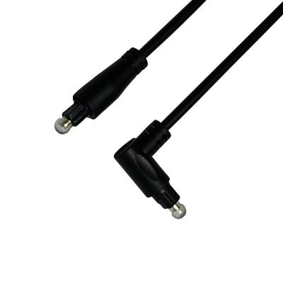 China Multimedia Gold Plated 90 Degree Angle Spdif Digital Cable Optical Audio toslink to toslink fiber optic cable for sale