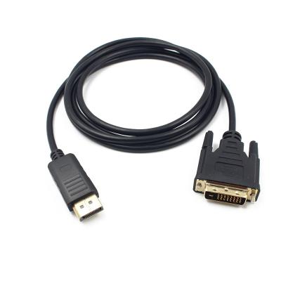 China Television 1.8M DP to DVI Converter Attach DisplayPort Male to DVI D 24+1 Pin Male Monitor Display Adapter Cable for sale