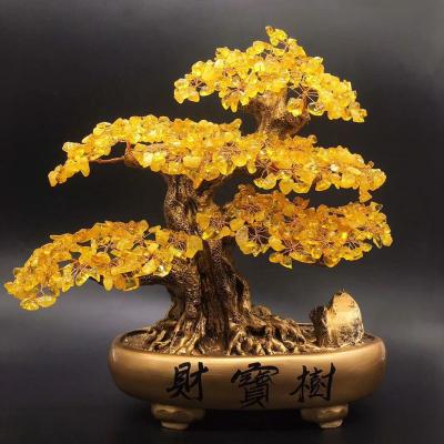 China Wholesale china fortune money citrine crystal lucky tree ornaments crystal tree ornament for decoration for sale