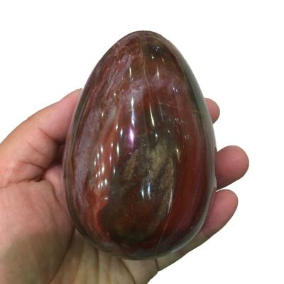 China Wholesale Natural High Quality Polished Crystal Egg From China Wooden Fossil Eggs For Sale for sale