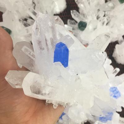 China Wholesale Natural White Blue Crystal Cluster Reiki Crystal Cluster Quartz Crystal Cluster From China for sale