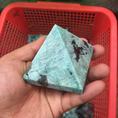 China China Wholesale Natural Amazonite Crystal Quartz Pyramid Positive Energy Crystal Pyramid for sale