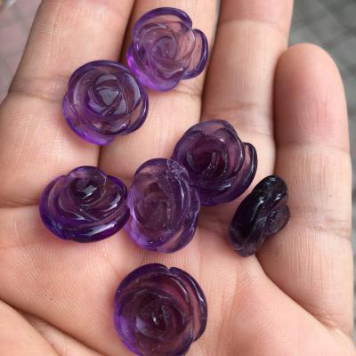 China China Wholesale Natural Amethyst Flower Gifts Pendant Carving Natural Amethyst Hot Sales for sale