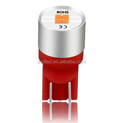 China 2018 Newest T10 194 168 Super Bright W5W CSP 1616 12W LED Bulb AXD-1616-4R Red for sale