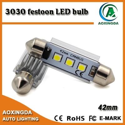 China Error Free 10~30V 42mm 211-2 High Power 3030 SMD Scallop LED Bulbs For License Plate Lights 31mm for sale