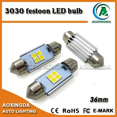 China Hot sale super white car lamp 3030SMD scallop C5W LED 28mm canbus 36mm for sale