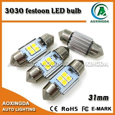 China 12V 31mm Error Free 3030 4 LED Festoon Bulb Lamp 28mm Car Interior Dome Light 28mm for sale